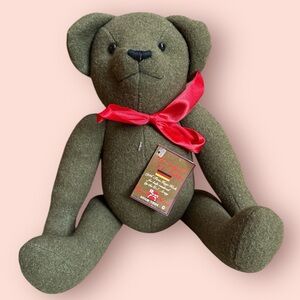 Hugo Koch GI Teddy 16” US Army Blanket Replica Wool Blend NWT w/ Sound‎ Box